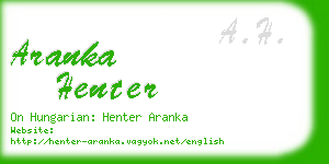 aranka henter business card